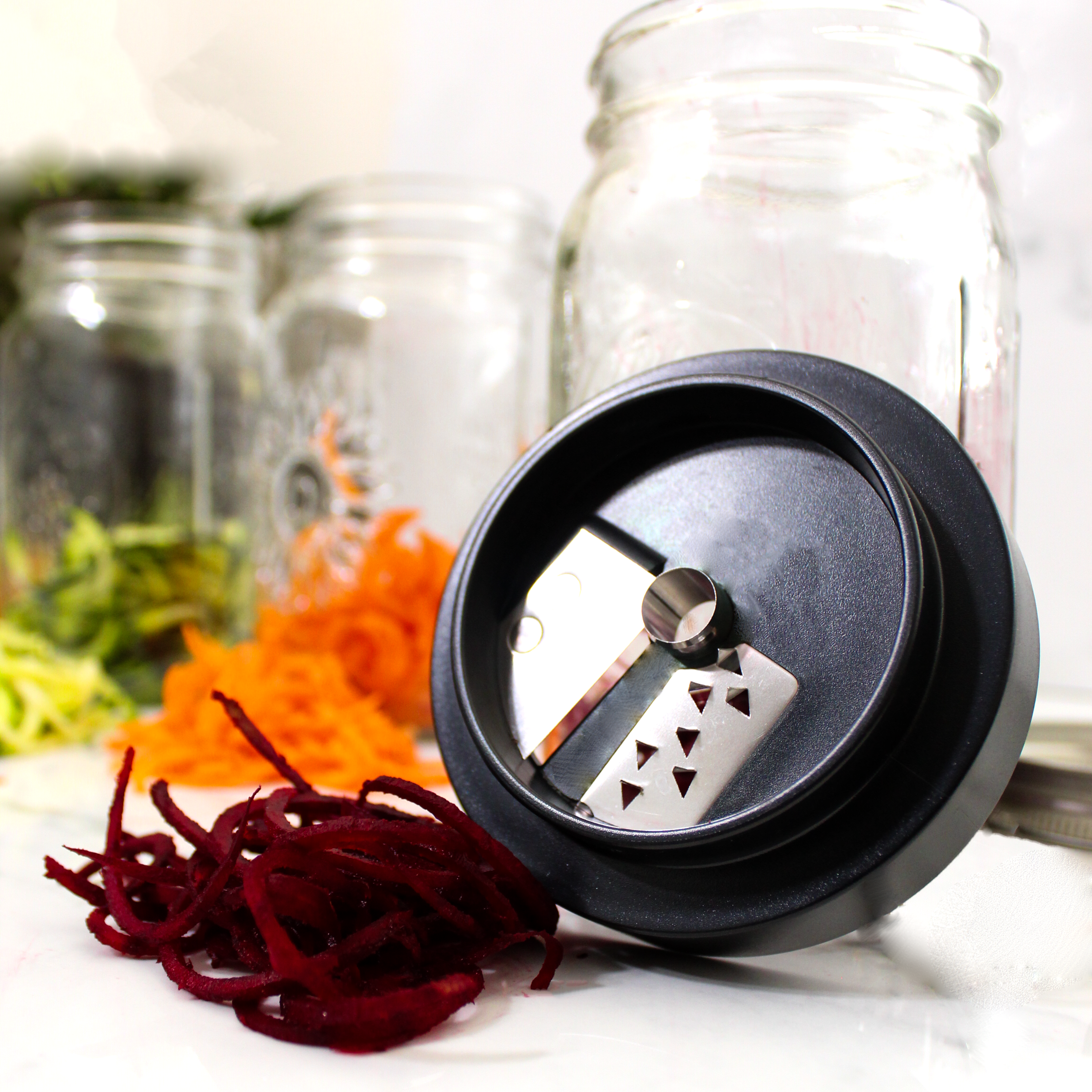 Jar Top Spiralizer - Black