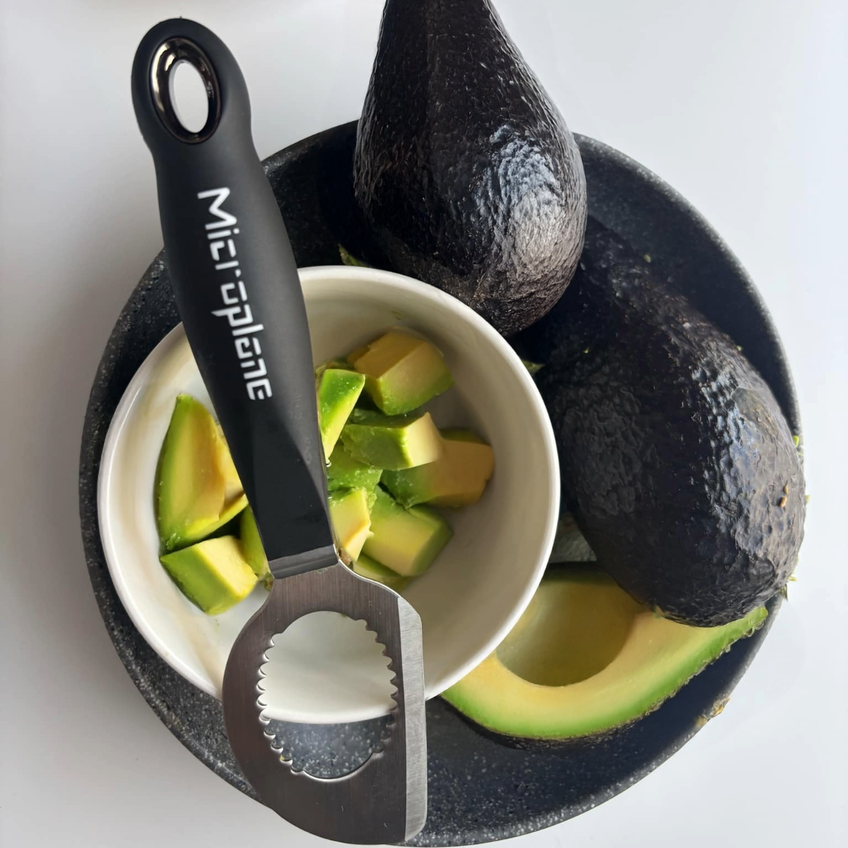 3-in-1 Avocado Tool - Pit, Slice, Scoop | Easy Avocado Slicer with Built-In Pitter and Scooper