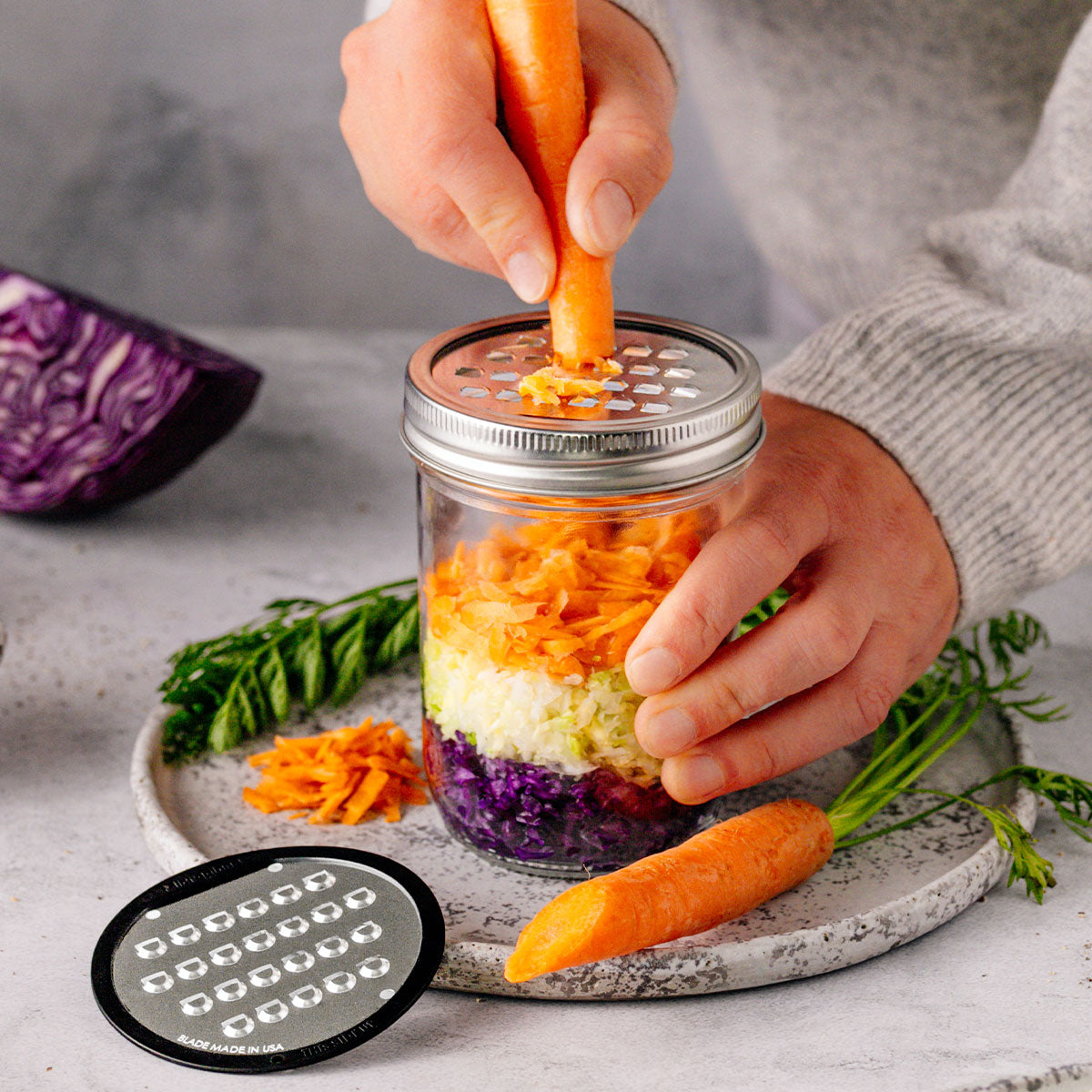 4pc Mason Jar Lid Expansion Grater Set