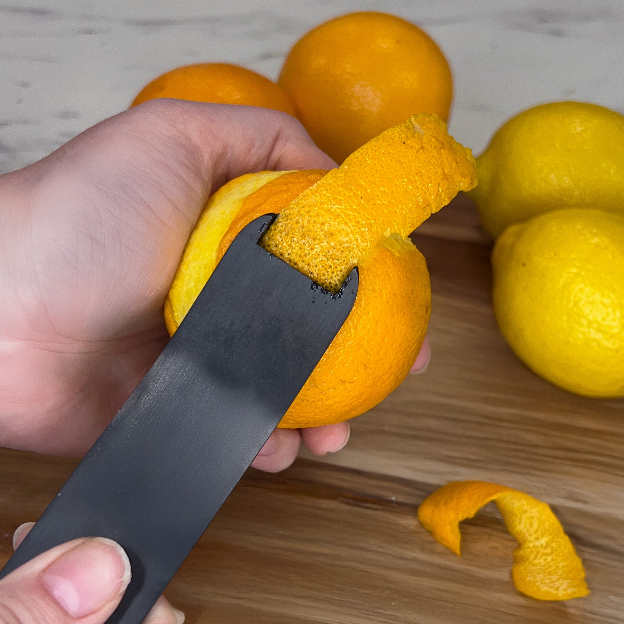 5-Piece Cocktail Bar Tool Set with Storage Block – Citrus Zester, Peeler & Knife