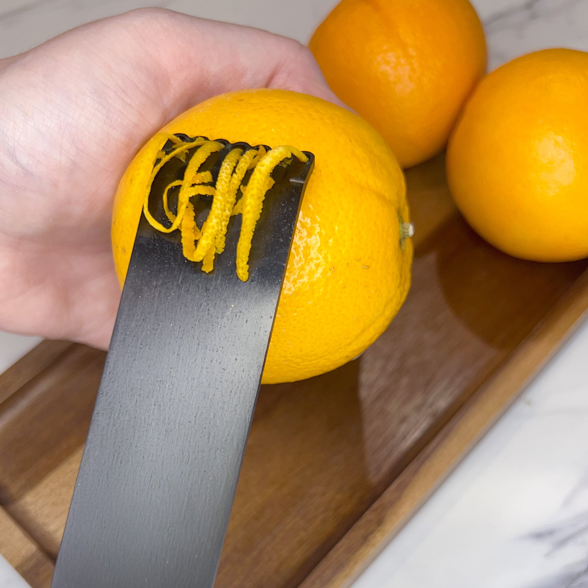 5-Piece Cocktail Bar Tool Set with Storage Block – Citrus Zester, Peeler & Knife