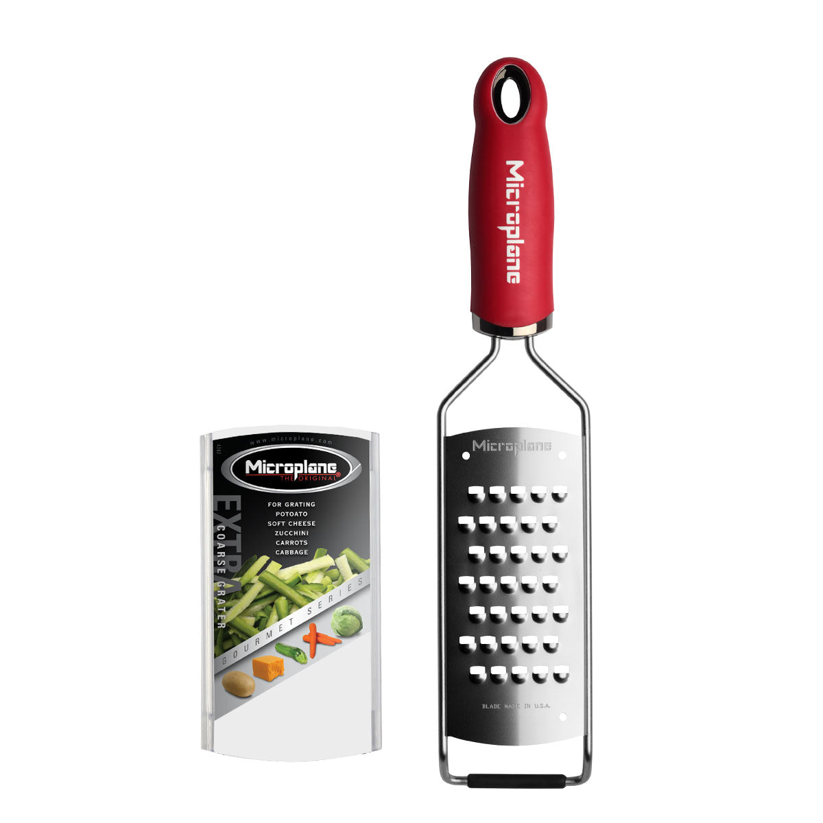 Gourmet Series Extra Coarse Grater for Apples, Cabbage, Carrots, Cheese & More - Ideal for Coleslaws & Hashbrowns