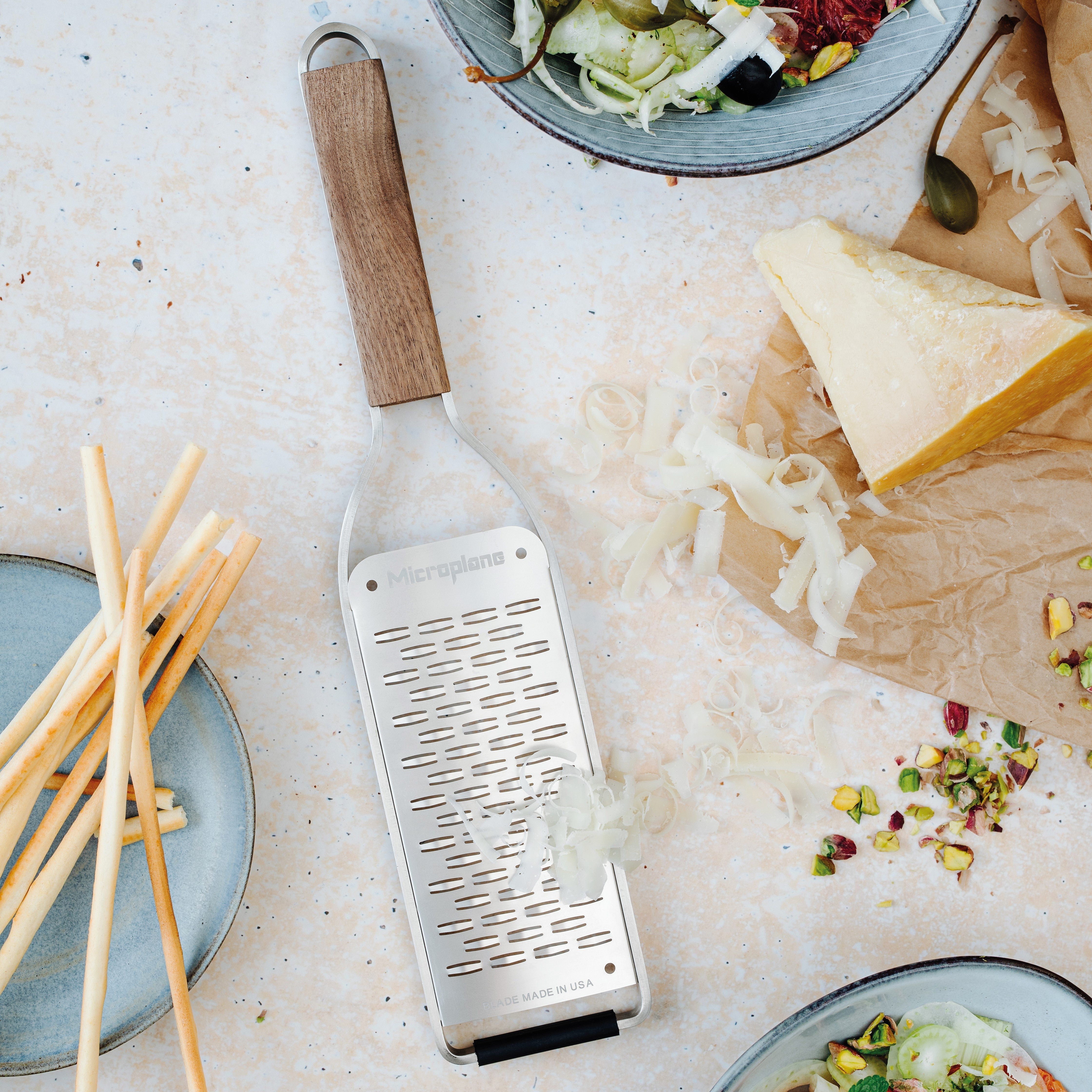 Master Series Ribbon Wood Handle Cheese Grater