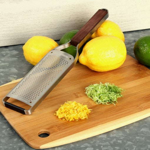 Master Series Fine Grater - American Walnut Handle, Non-Slip, Red Dot Award-Winning