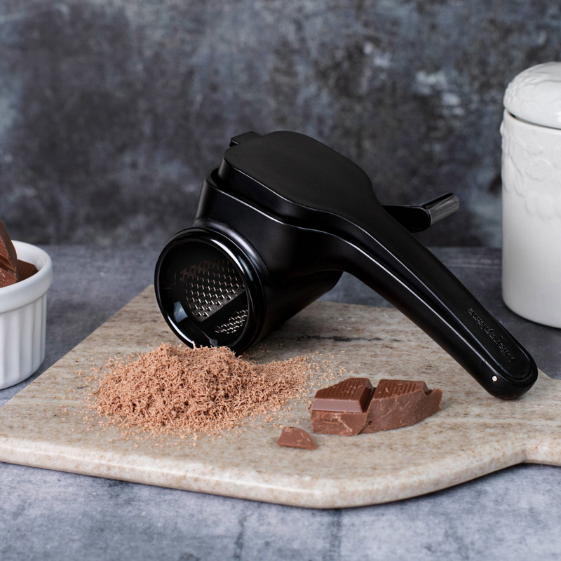 Microplane Rotary Cheese Grater - Ultra Sharp Fine Blade - Ergonomic ...