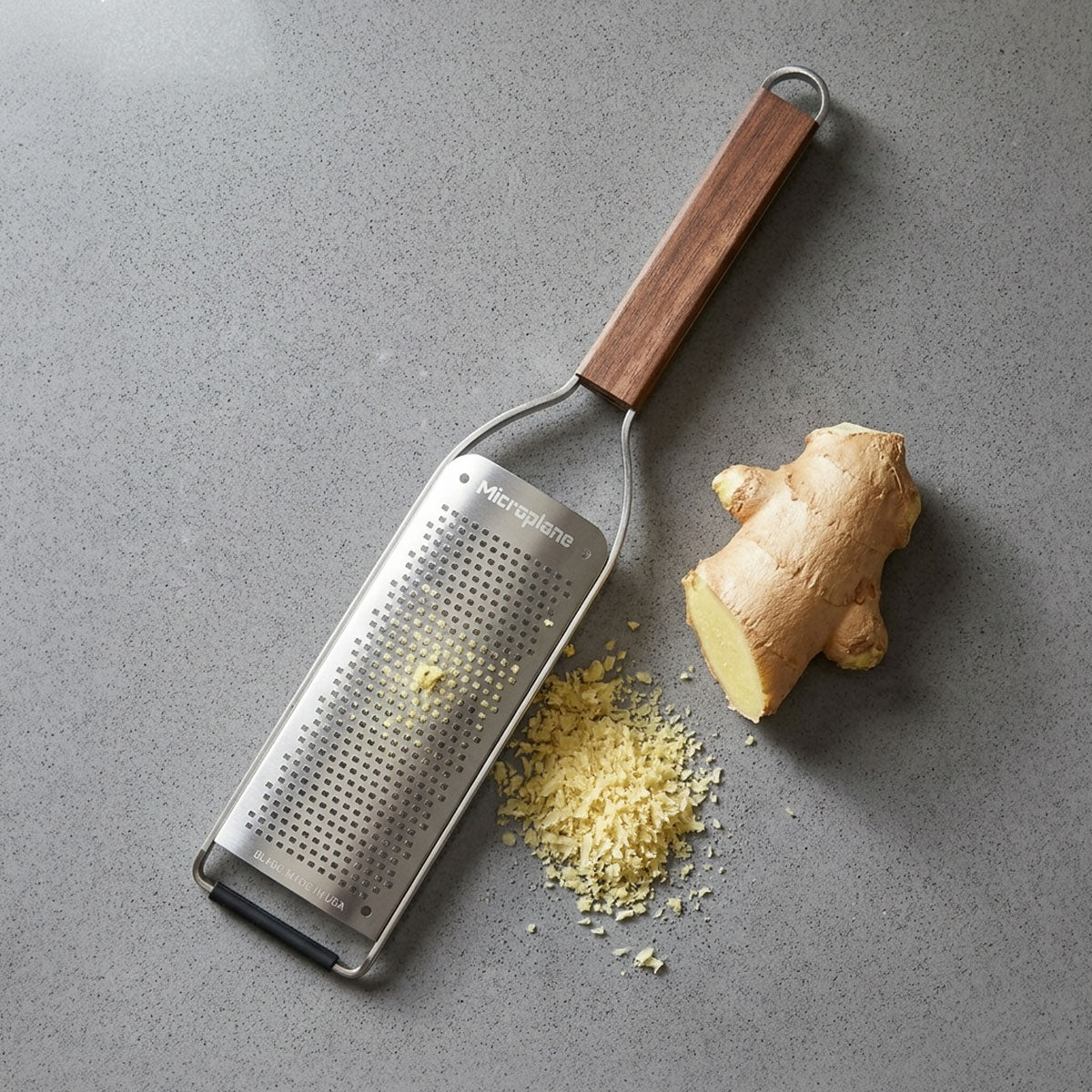 Master Series Fine Grater - American Walnut Handle, Non-Slip, Red Dot