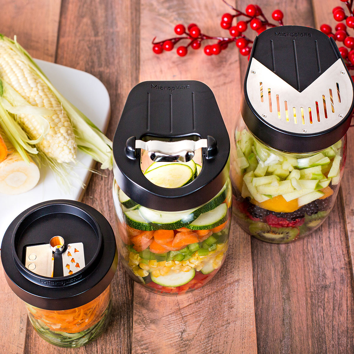 3-Piece Gourmet Jar Top Collection