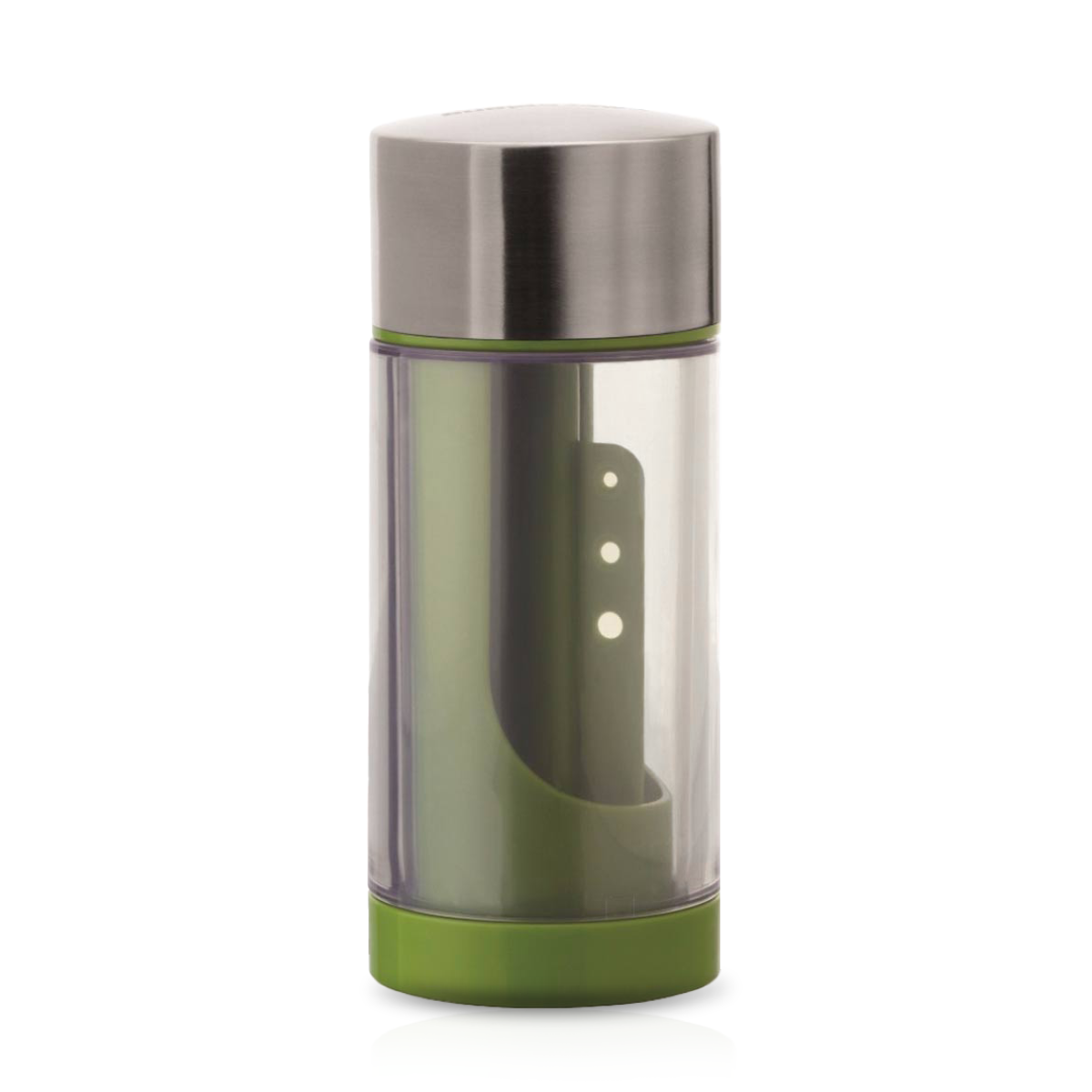 2-in-1 Herb Mill - Green w/ Stainless Accents